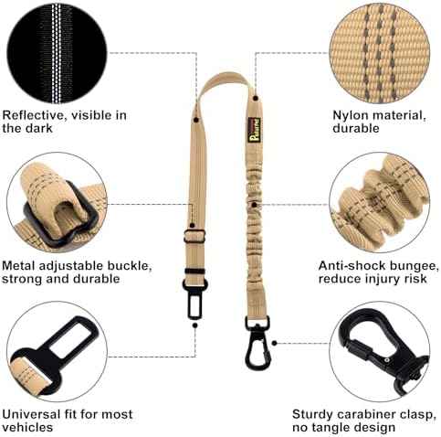 Plutus Pet Dog Seat Belt for Car, Adjustable Harness - Image 2
