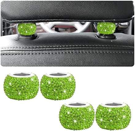 XINLIYA 4 Pack Car Headrest Collars, Bling Car Head Rest Collars Rings Decor by XINLIYA