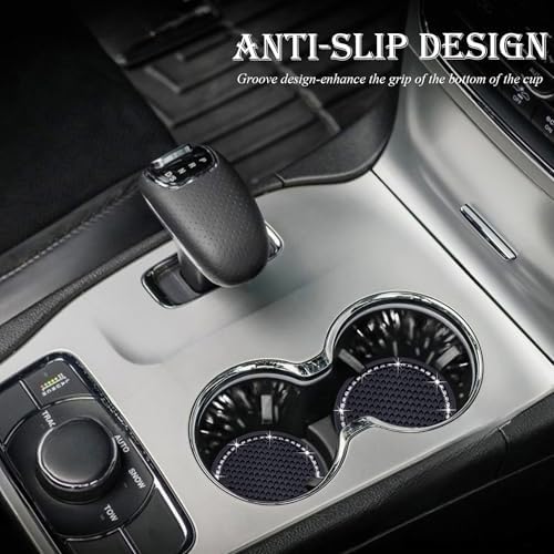 4PCS Bling Cup Holder Coaster, 2.75 Inch Auto Car Cup Holder Insert Coasters - Image 3