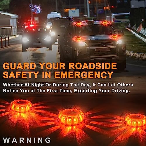 Tobfit 8 Pack USB-C Rechargeable LED Road Flares Roadside Emergency Car Kit - Image 2