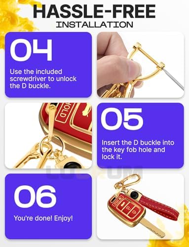 Lucrum Compatible with Honda Key Fob Cover & Keychain - Image 7