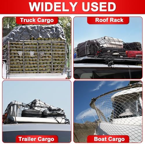 3' x4' Truck Cargo Net Stretches to 6' x 7' - Image 6