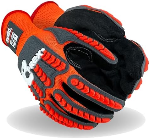 MAGID T-REX TRX400 Impact Gloves, Sandy Nitrile, 2 Pairs by MagidGloveSafety
