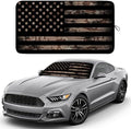 EcoNour Camoflage American Flag Windshield Sun Shade –240T Reflective Polyester by EcoNour