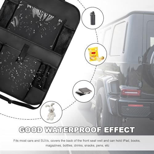 2PCS Car Backseat Organizer, Oxford Car Back Seat Protecter Kick Mat - Image 6