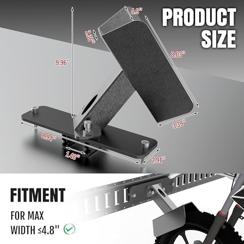 E-Track Motorcycle Wheel Chock Fits Floor or Wall E-Track 2pcs - Image 5