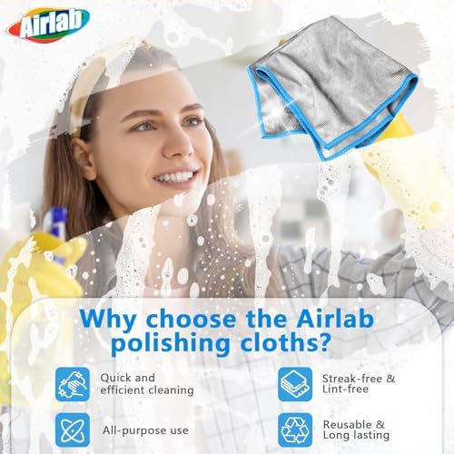 Airlab Glass Polishing Streak Free Miracle Cleaning Cloth - Image 3