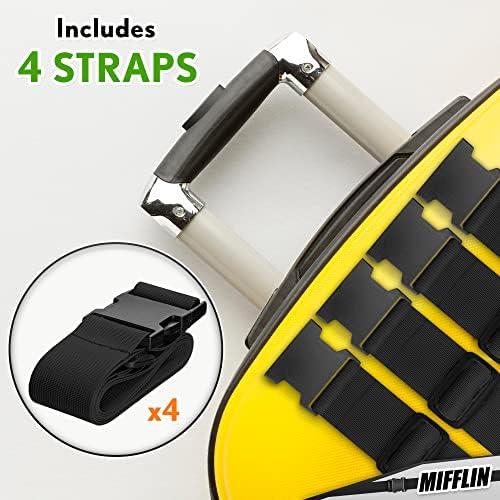 Luggage Straps - Black, 2 Inches Wide, 4 Pack - Adjustable Nylon Belt - Image 5