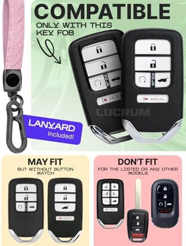 Lucrum Compatible with Honda Key Fob Cover & Keychain - Image 2