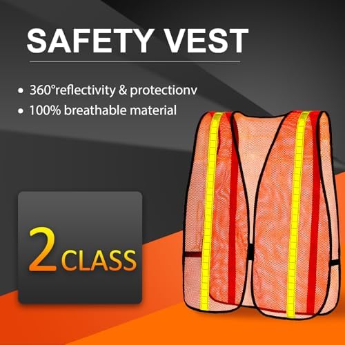 Haysandy 10 Pcs High Visibility Vest Reflective Safety Vest - Image 2