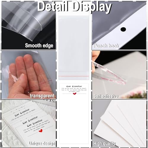 100PCS Car Coasters Packaging for Selling, Sublimation Blanks Car Coaster - Image 4
