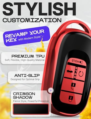 Lucrum Compatible with Honda Key Fob Cover & Keychain - Image 3