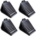 HOXWELL Solid Heavy Duty Rubber Wheel Chocks 4 Packs, Premium Wheel Stopper by HOXWELL
