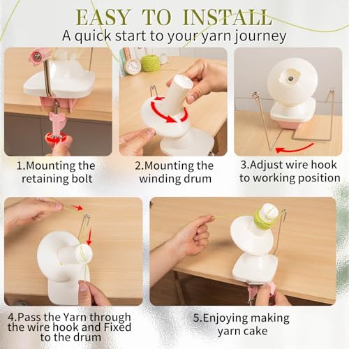 SPEENSUN 3.5 OZ Yarn Winder, 258-Piece Crochet Accessories Kit - Image 3