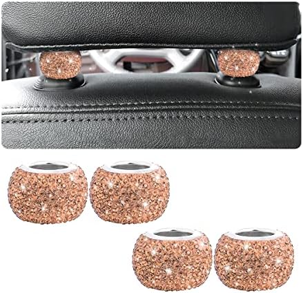 BELOMI 4 Pack Car Headrest Collars, Bling Car Head Rest Collars Rings Decor by BELOMI