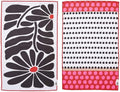 Ritz Waffle Microfiber Kitchen Towel 2pc Set – Jumbo Flowers and Dots – Bold by RITZ
