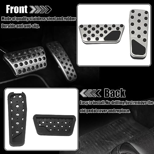 X AUTOHAUX Brake Pedal Pad Gas Accelerator Cover Set - Image 3
