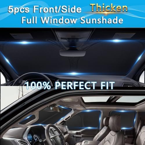 KMF 5pcs Thicken Car Sun Shades - Image 4