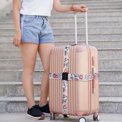 4 Pack Luggage Straps for Suitcases Adjustable Luggage Belt Suitcase Strap - Image 6