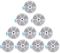 10 Pack White Self Adhesive and Screw on Round Reflectors DOT by YinaolanAutomotiveParts