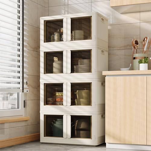 FLEXIMOUNTS 304 QT Stackable Plastic Storage Bins by FLEXIMOUNTS