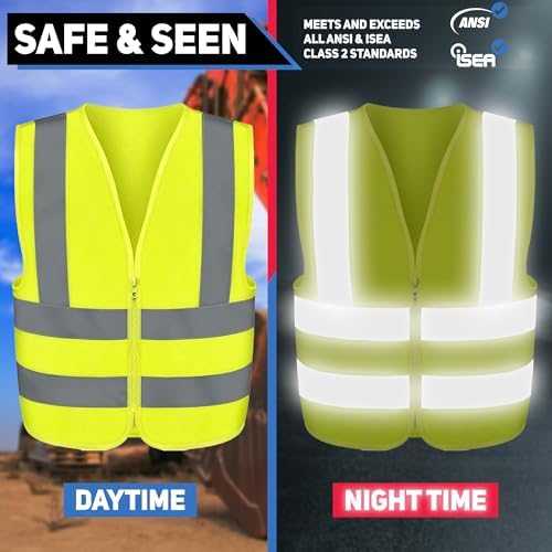 Neiko High Visibility Safety Vest, ANSI Class 2, No Pocket - Image 3