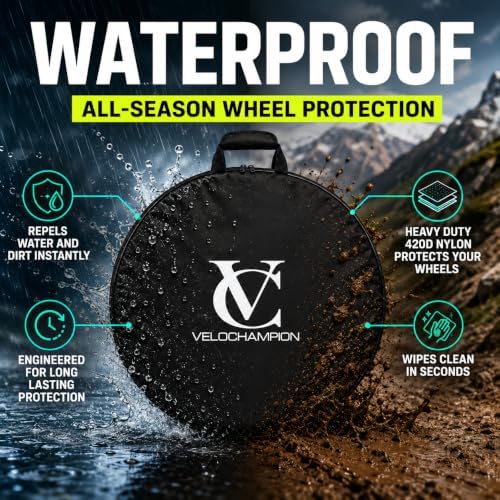 VeloChampion Waterproof Nylon Bike Wheel Bag, Large 26-29", 1 Pack - Image 4