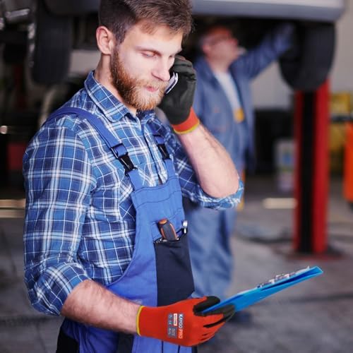KAYGO Safety Work Gloves, PU Coated, 2-Finger Touchscreen - Image 6