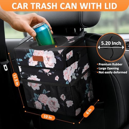 Vankor Car Trash Can with Lid Leak Proof Car Accessories - Image 2