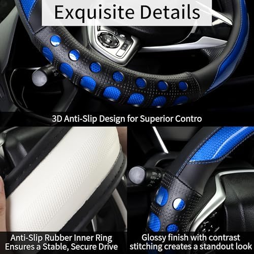 PU Leather Car Steering Wheel Cover - Image 4