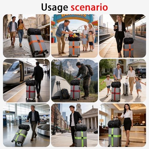 Polyhedron Luggage Straps for Suitcases Heavy Duty Adjustable - Image 7