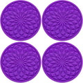 4 Pack Silicone Car Cup Holder Coaster – 2.75 Inch Non-Slip Drink Mat, by MEAJOO