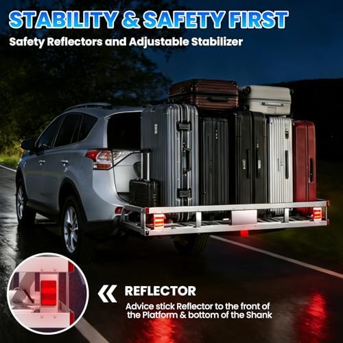 52"x31"x10" Aluminum Hitch Cargo Carrier - Image 6