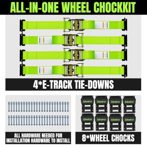UTV Wheel Chock Tie-Down Kit, 500lb Break Strength, Heavy Duty Trailer Tire - Image 5