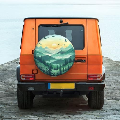 Spare Tire Cover Mountain Landscape - Image 5