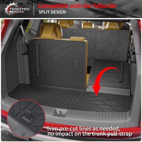 Trunk Mat with Backrest Mat for 2027 Kia Telluride Gas & Hybrid - Image 4