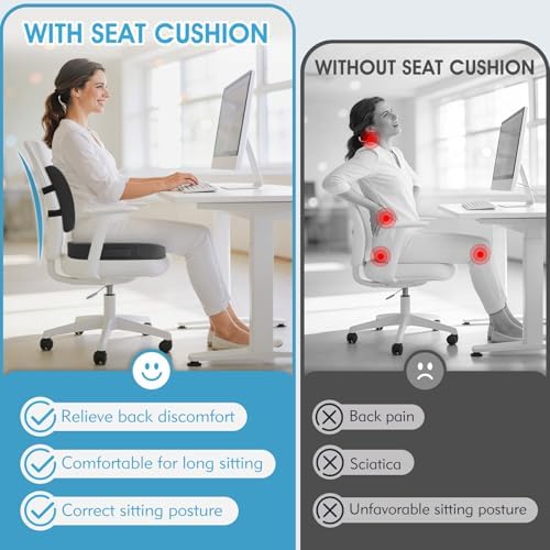 CushZone X-Large Seat Cushion and Lumbar Support Pillow - Image 3