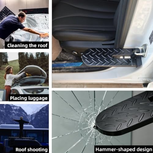 Car Door Step for Roof Access, Extended Folding Door Latch Step, Non-Slip - Image 5