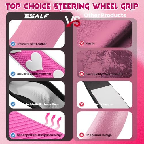 Ventilated Heart-Shaped Steering Wheel Cover - Image 2
