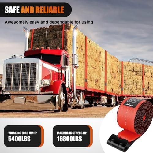 Nilight Truck Straps 4" x 30' Heavy Duty Tie Down - Image 5
