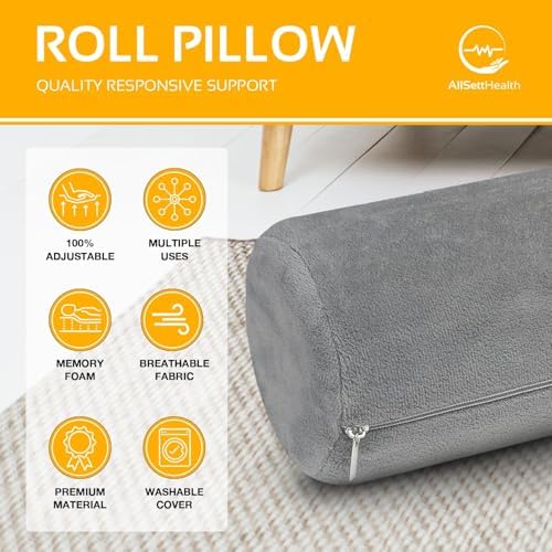 AllSett Health Firm Round Bolster Pillow - Image 2