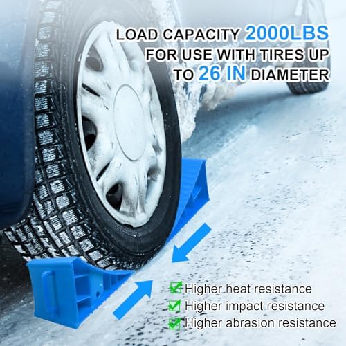 4Pack Wheel Chocks for RV Trailer Non Slip Heavy Duty - Image 4