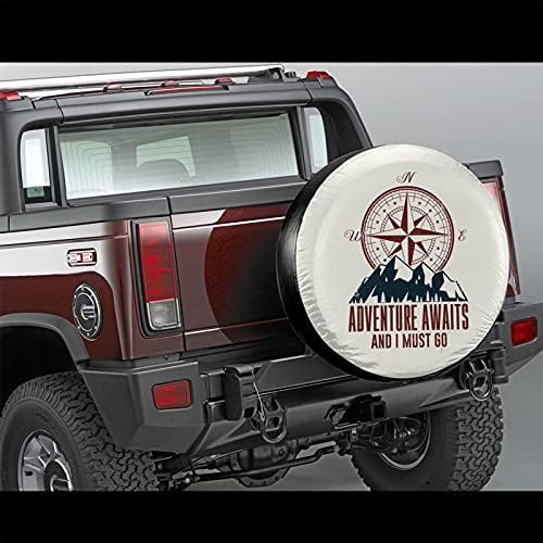 Siski Adventure Awaits and I Must Go Spare Tire Cover Wheel Protectors - Image 2