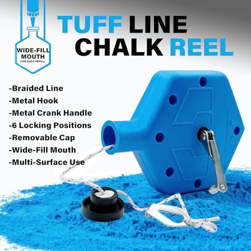Heavy Duty Chalk Line, Professional Construction Marking Tool, 100-Foot Line - Image 4