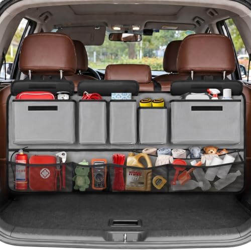 Trunk Organizer for SUV, Car Organizers and Backseat Hanging Storage by RhinoValley