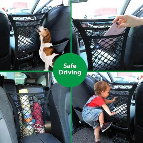 Universal Car Front Seat Net Pocket Organizer, Stretchable Hanging Storage Net - Image 5