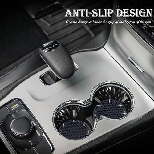 4PCS Bling Cup Holder Coaster, 2.75 Inch Auto Car Cup Holder Insert Coasters - Image 3
