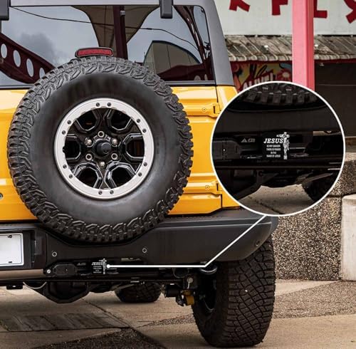 Swono Tow Hitch Covers He is My Savior Black Pattern 2 inch Rubber Hitch Inserts - Image 7