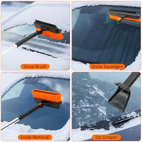 1 Pcs 33" to 39" Extendable Snow Brush and Ice Scraper - Image 4