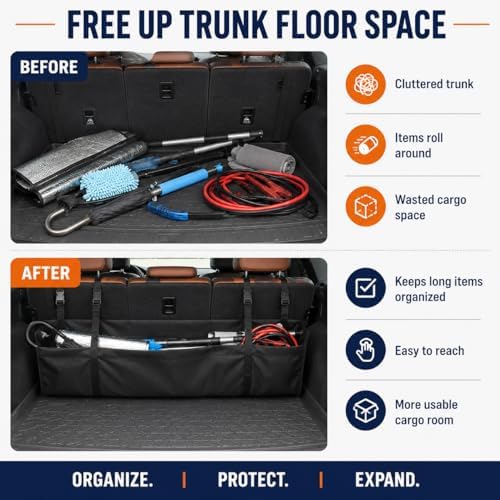Car Trunk Organizer, Backseat Hanging Cargo Storage Bag - Image 2